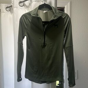 Olive Green Quarter-Zip Pullover